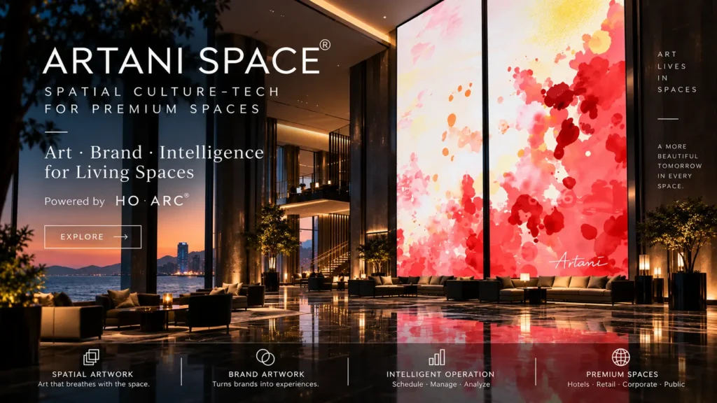 ARTANI SPACE Spatial Culture-Tech for Premium Spaces featuring Spatial Artwork powered by HO ARC