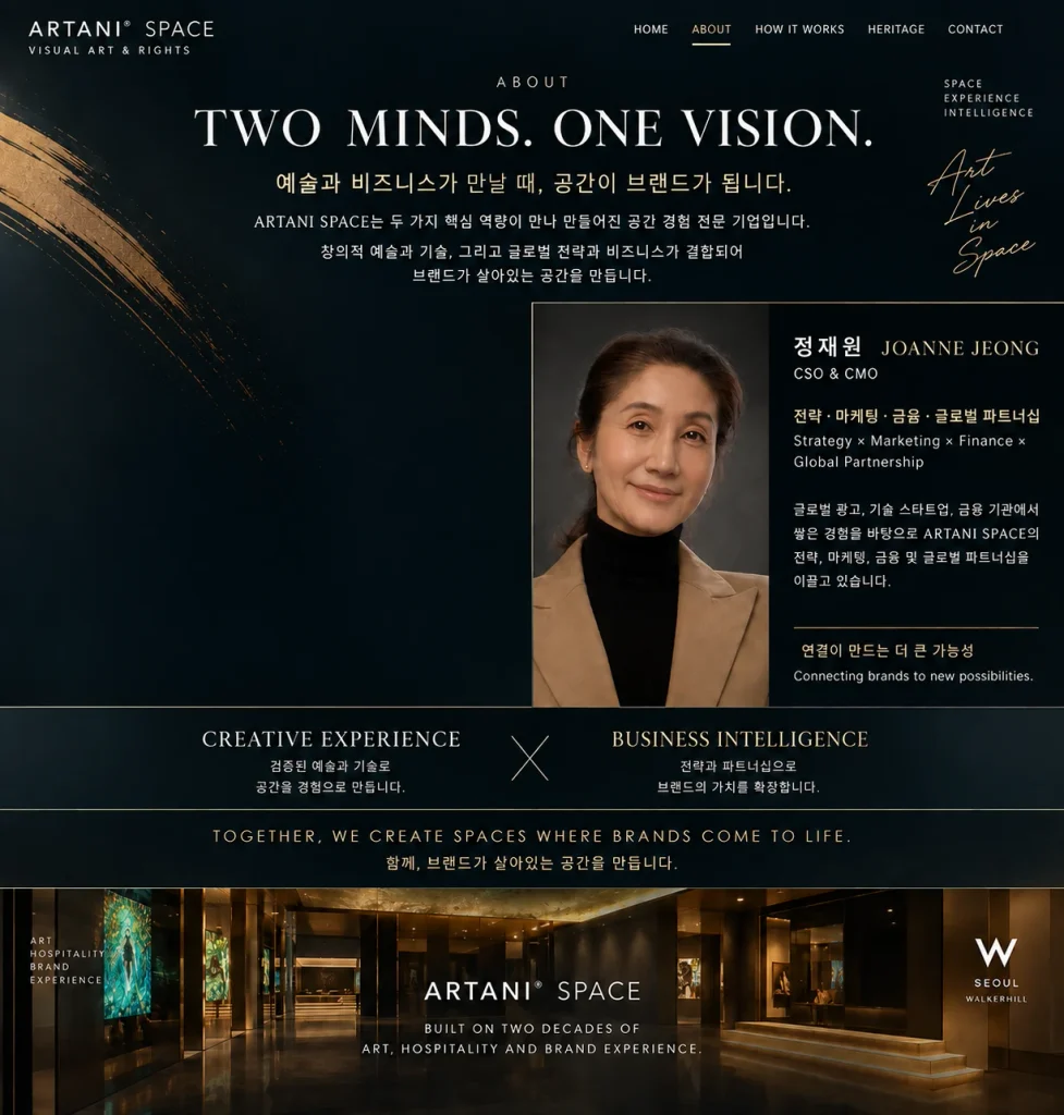Joanne JEONG, CSO and CMO of ARTANI SPACE, leading Strategy, Marketing, Finance and Global Partnerships.